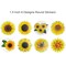 Wrapables 1.5" Thank You Stickers Roll, Sealing Stickers and Labels 500 Pc Sunflower